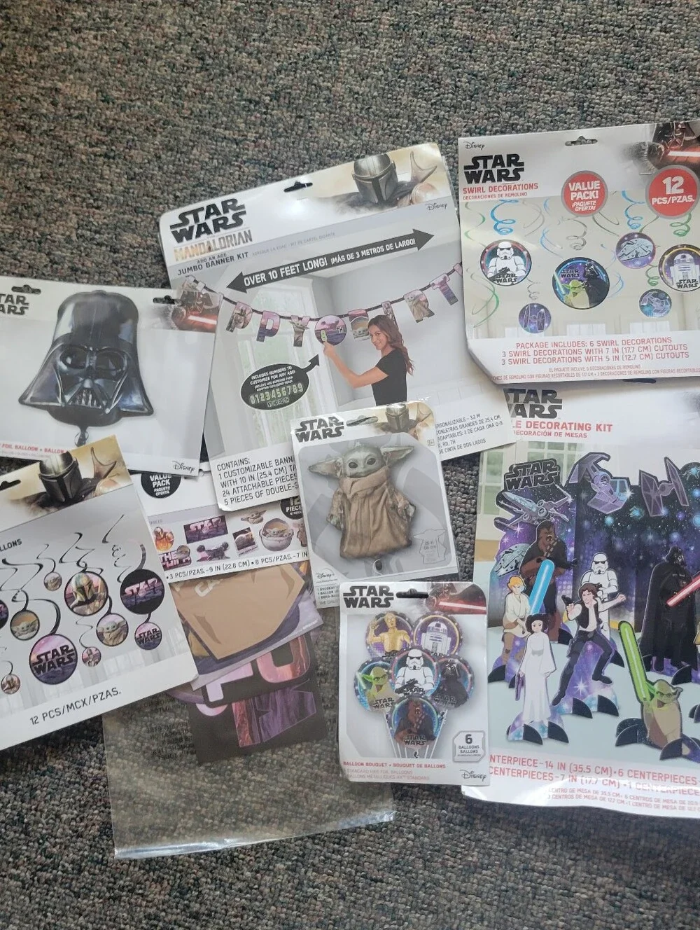 Star Wars Party Decorations Kit - Black, White, Purple, Green, Blue